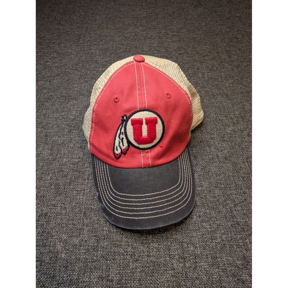 University of Utah Utes Red Snapback Mesh Back Trucker Cap Top of the World Hat